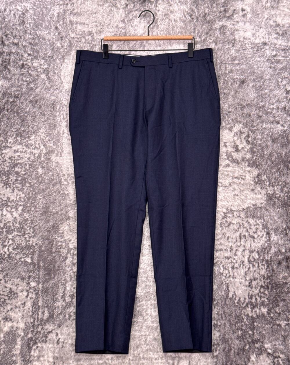 SUITSUPPLY Pants 38 x 30 Mens Brescia Slim Straight Wool Houndstooth Check